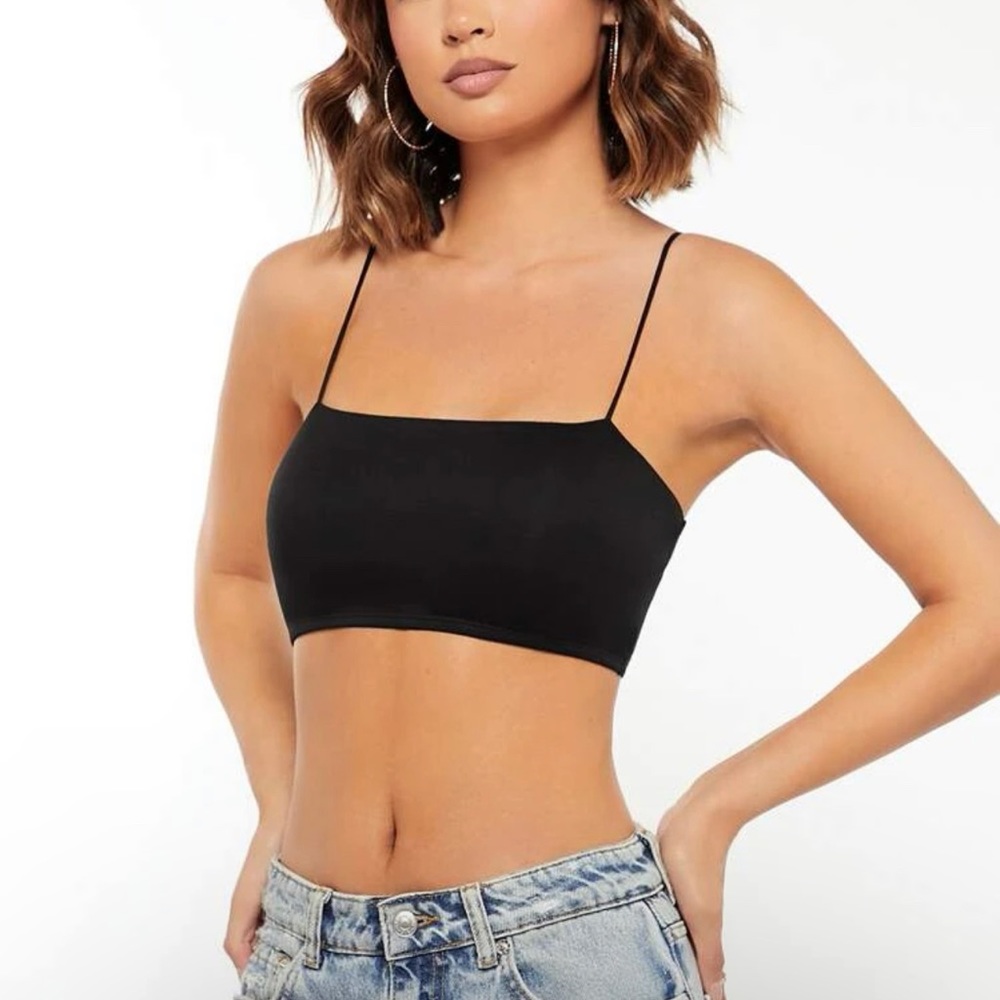 SHEIN Black Cami Crop Top